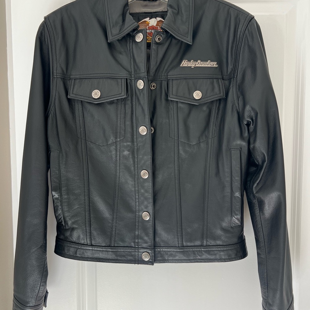 Harley Davidson Women’s Leather Jacket, Size XS